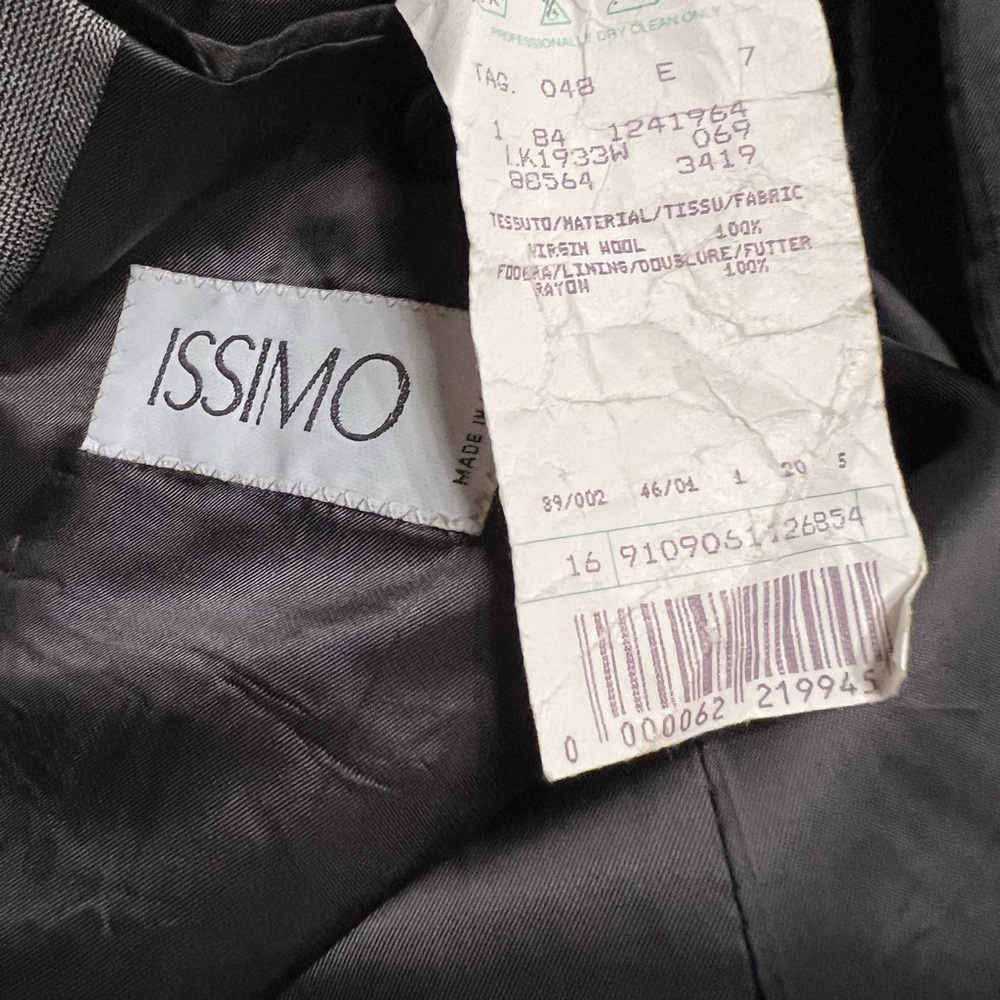 Issimo Italian Men's Gray  Plaid Suit 48L - Picture 11 of 16